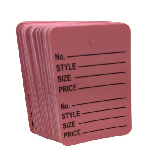 Pink Price Garment Clothes Tags Inventory Junk Journal Ephemera Lot 50 mq - Picture 6 of 7